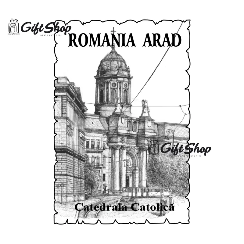 Arad, romania, catedrala ortodoxa veche, magnet frigider  mgs009v